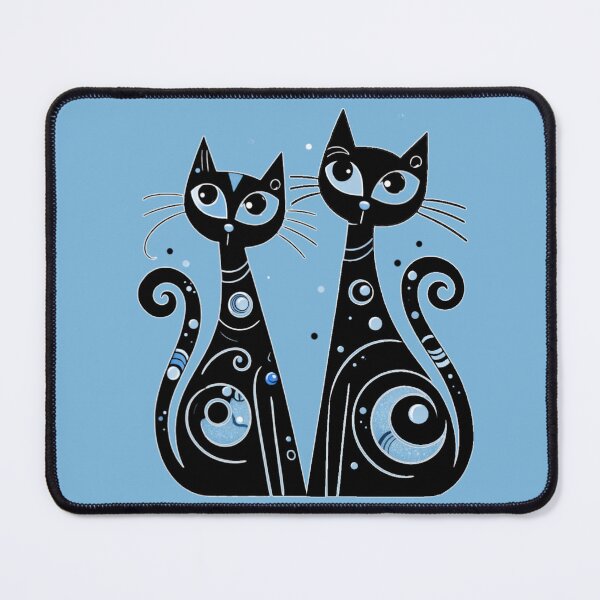 Item preview, Two Cats minimalist black and white art designed and sold by Natart1004.