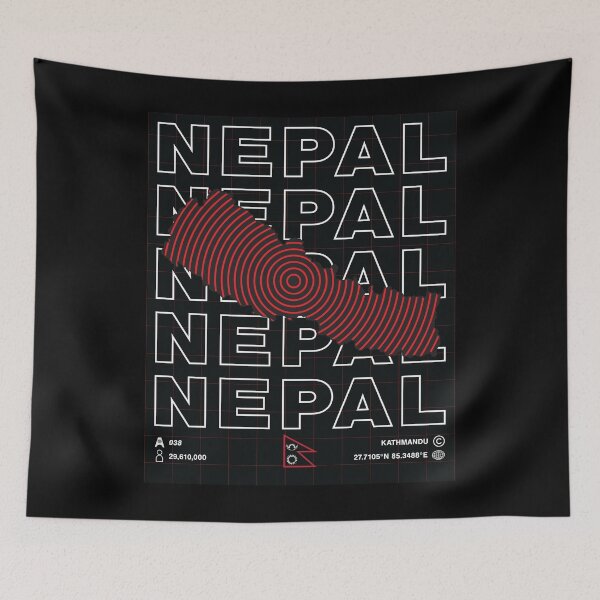 Item preview, Nepal Minimal Map designed and sold by Atlas-Array.