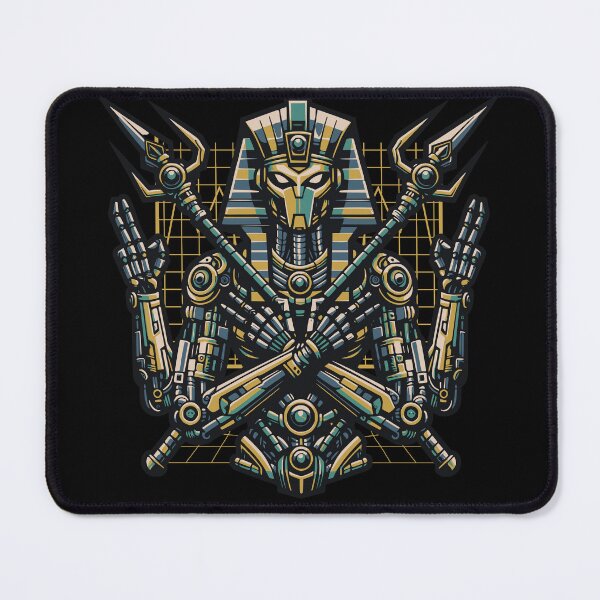 Item preview, Cyber Pharaoh – Futuristic Egyptian Robot Warrior designed and sold by onlin3boutiqu3.