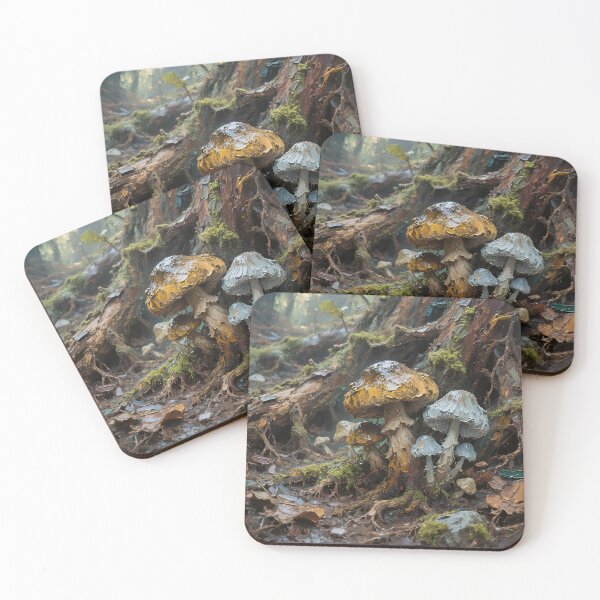 Item preview, Moody Forest Mushrooms Art Print – Dark Cottagecore Woodland Fungi Aesthetic, Magical Nature Painting designed and sold by cr6zym1nd.