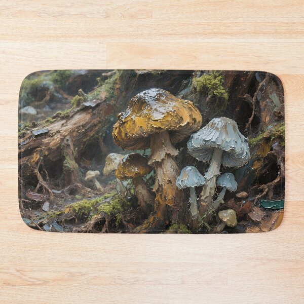 Item preview, Moody Forest Mushrooms Art Print – Dark Cottagecore Woodland Fungi Aesthetic, Magical Nature Painting designed and sold by cr6zym1nd.