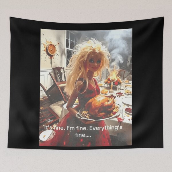 Item preview, It’s Fine I’m Fine Chaos Doll Meme Dark Humor Classic T-Shirt designed and sold by Qwertycraftd.