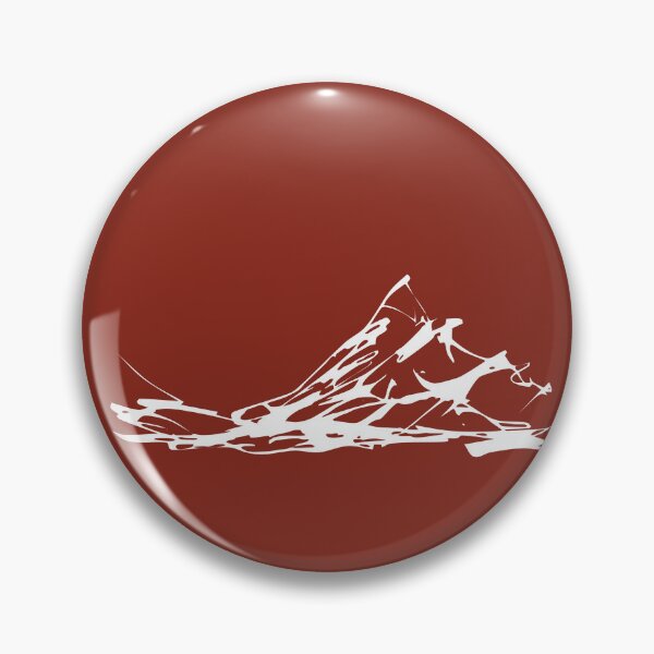 Item preview, Mountain Range IV, Handdrawn Abstract Ink Sketch, Rusty Red designed and sold by SWSandraWechner.