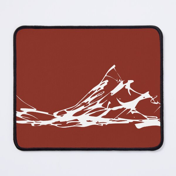 Item preview, Mountain Range IV, Handdrawn Abstract Ink Sketch, Rusty Red designed and sold by SWSandraWechner.