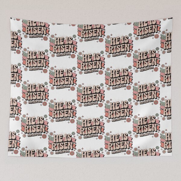 Item preview, He Is Risen Matthew 28:6 Retro Christian Easter Faith Design designed and sold by HahaHandlesHub.