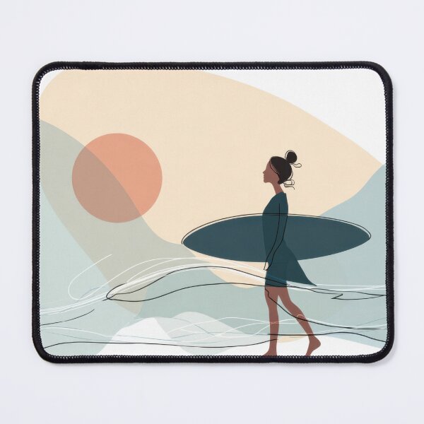 Item preview, Woman walks with surfboard by ocean designed and sold by anytka.