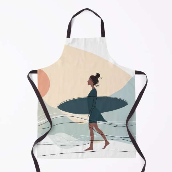 Item preview, Woman walks with surfboard by ocean designed and sold by anytka.