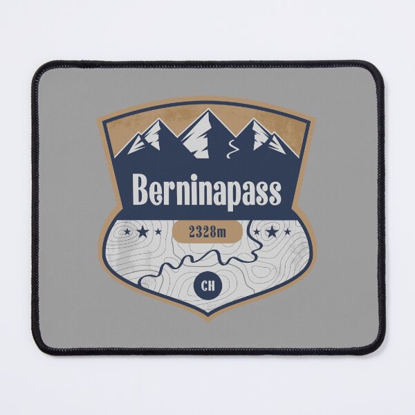 Item preview, Bernina Pass Switzerland Alpine Road Badge designed and sold by CynthiaGraphics.