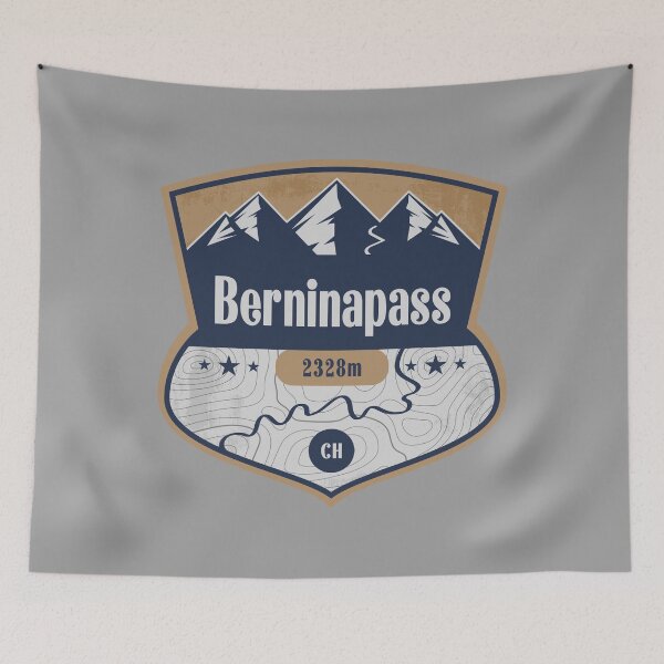 Item preview, Bernina Pass Switzerland Alpine Road Badge designed and sold by CynthiaGraphics.