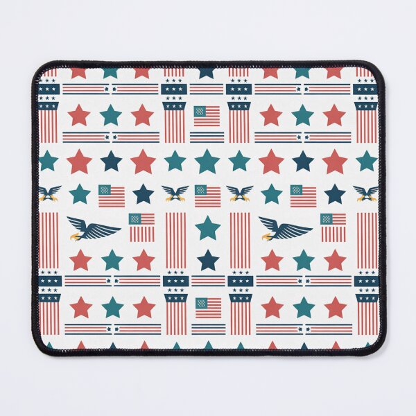Item preview, Patriotic American Stars Eagles & Flags Seamless Pattern designed and sold by Midnight Veil Designs.