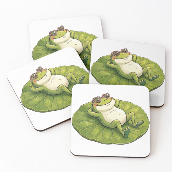 Item preview, Frog on a lotus leaf designed and sold by PP&RAINBOW SHOP.