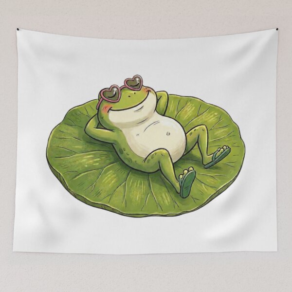 Item preview, Frog on a lotus leaf designed and sold by PP&RAINBOW SHOP.