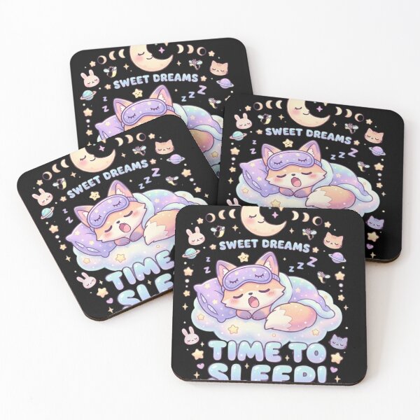 Item preview, Kawaii Sleeping Fox - Sweet Dreams Pastel Aesthetic Art designed and sold by Wear Sculpt.