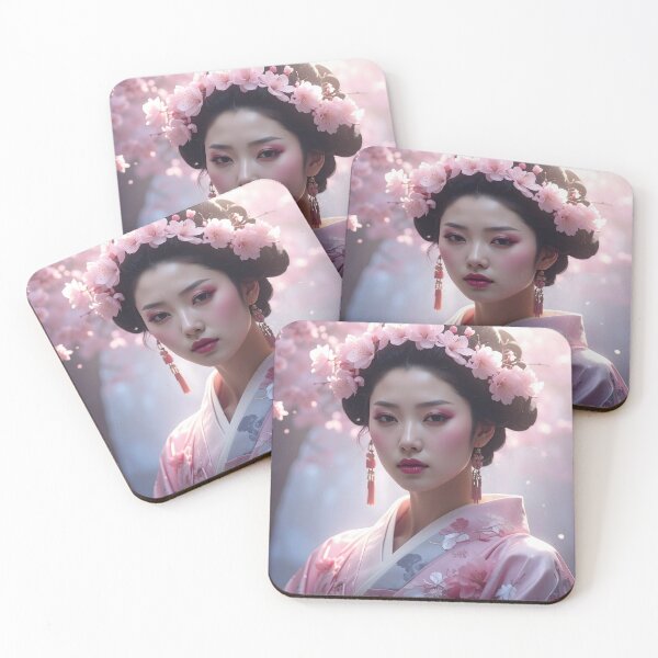 Item preview, Cyberpunk Geisha — Futuristic Japan Sakura Fusion designed and sold by Schoenenwald — Art Japonais, Zen & Nature.