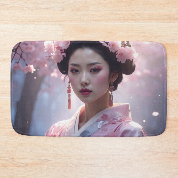 Item preview, Cyberpunk Geisha — Futuristic Japan Sakura Fusion designed and sold by Schoenenwald - Illustrations Uniques et Originales.