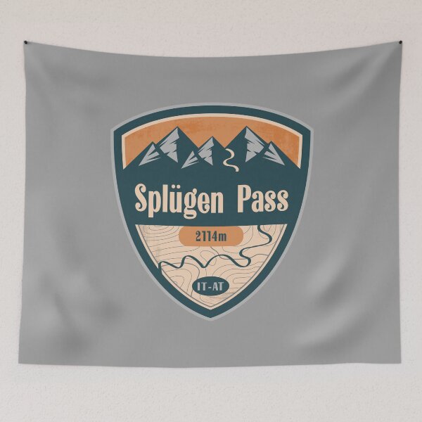 Item preview, Splugen Pass Alpine Road Badge designed and sold by CynthiaGraphics.