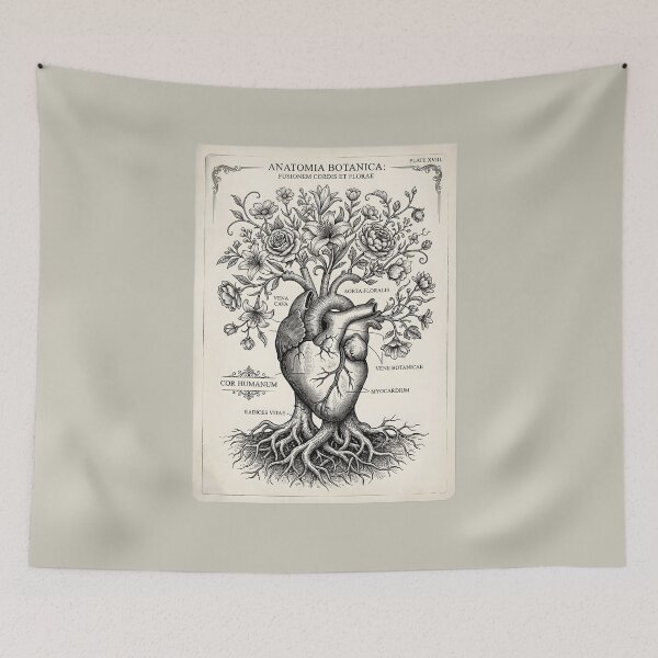 Item preview, Anatomia Botanica: Vintage Anatomical Heart and Floral Art designed and sold by MouradStudio.