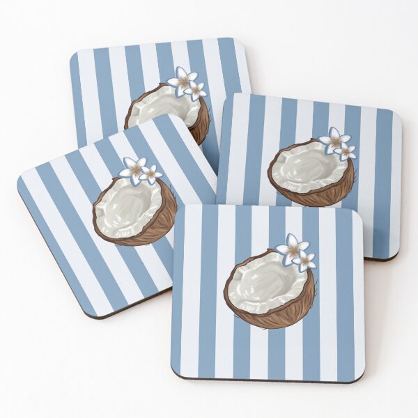 Item preview, Coconut Illustration with little flowers  designed and sold by joleyjl.