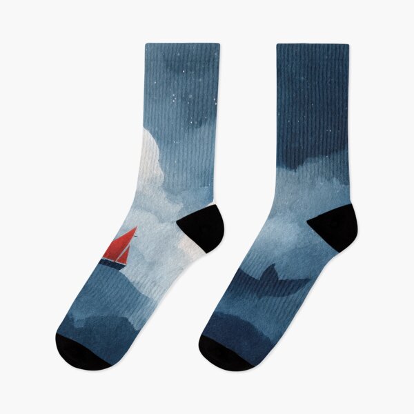 Item preview, Whale and sailboat at night designed and sold by anytka.