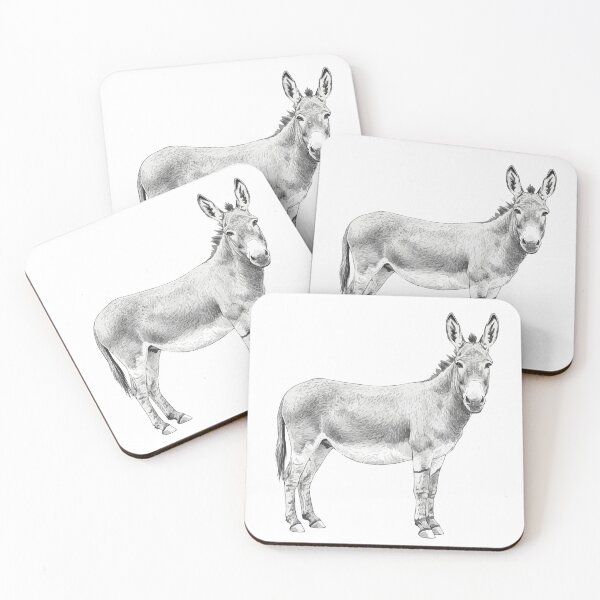 Item preview, Handsome Donkey – Detailed Line Drawing Art designed and sold by furrydrool.
