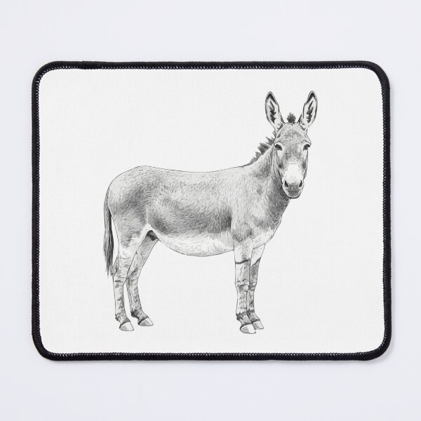 Item preview, Handsome Donkey – Detailed Line Drawing Art designed and sold by furrydrool.