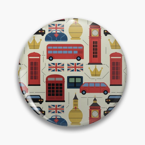 Item preview, Iconic London Symbols Seamless Pattern designed and sold by Midnight Veil Designs.