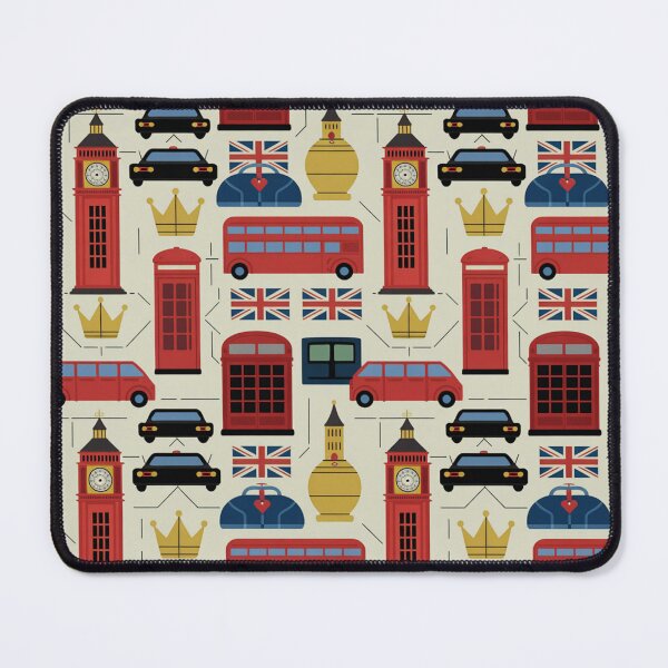 Item preview, Iconic London Symbols Seamless Pattern designed and sold by Midnight Veil Designs.