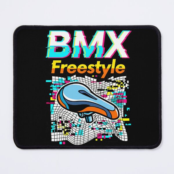 Item preview, Vaporwave Glitch Aesthetic BMX Freestyle Retro Bike Seat designed and sold by Tong4130.