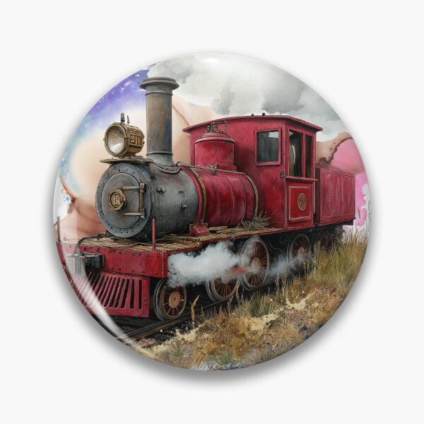 Item preview, Vintage Steam Train Watercolor Art – Retro Locomotive Illustration for Train Lovers & Travel Decor designed and sold by ChenEngEng.