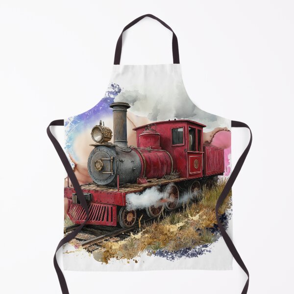 Item preview, Vintage Steam Train Watercolor Art – Retro Locomotive Illustration for Train Lovers & Travel Decor designed and sold by ChenEngEng.