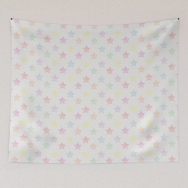 Item preview, Sketchy Candy Rainbow Stars - Opal White designed and sold by Daniel Bevis Design.