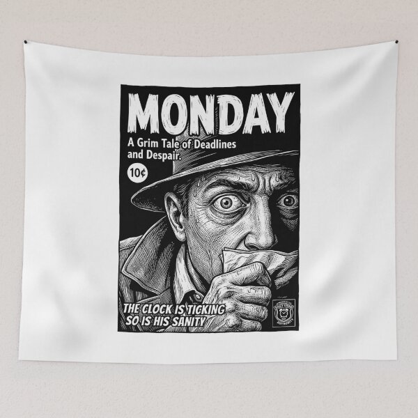 Item preview, Funny Work Monday Pulp Crime Workplace Office Worker designed and sold by GrandeDuc.