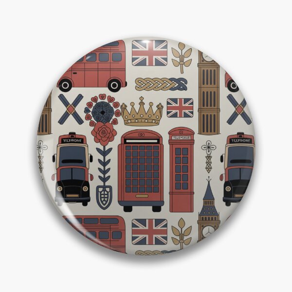 Item preview, Classic London Icons Seamless Pattern designed and sold by Midnight Veil Designs.