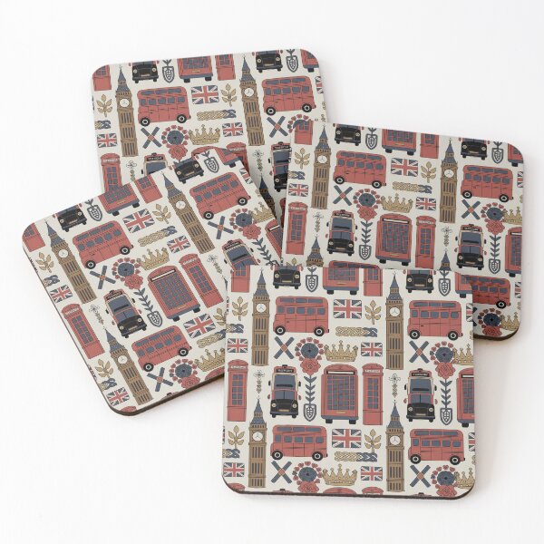 Item preview, Classic London Icons Seamless Pattern designed and sold by Midnight Veil Designs.