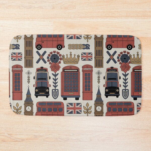 Item preview, Classic London Icons Seamless Pattern designed and sold by Midnight Veil Designs.