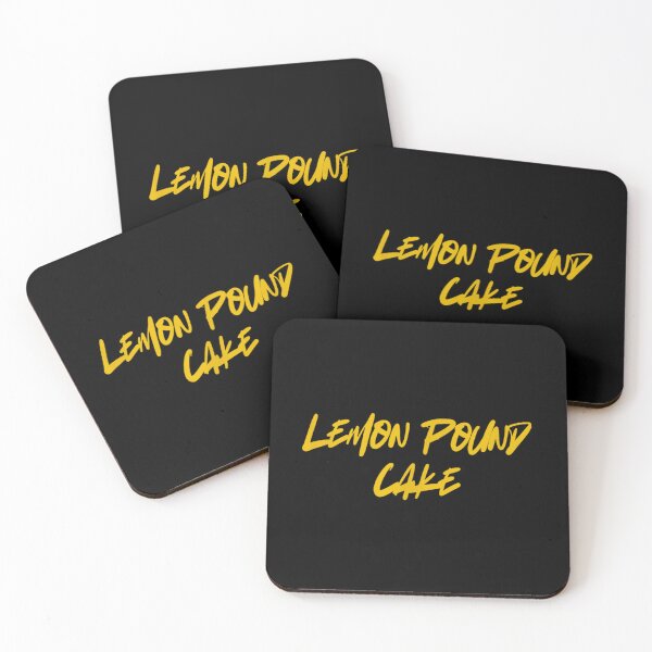 Item preview, Lemon Pound Cake Yellow Brush Script Typography Dessert Foodie Kitchen Decor designed and sold by MariCanal.