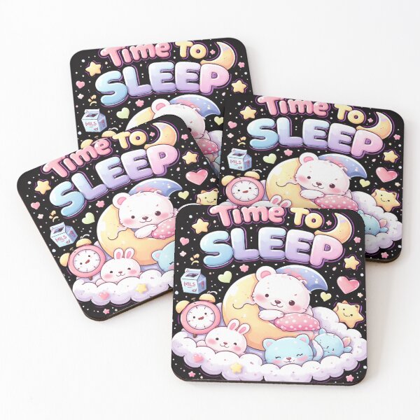 Item preview, Time to Sleep Kawaii – Cute Bear Moon Pastel Aesthetic Design designed and sold by Wear Sculpt.