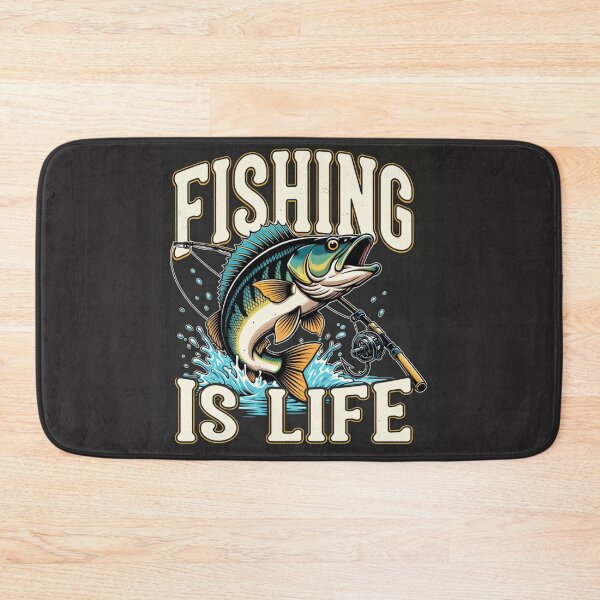 Item preview, Fishing Is Life - Vintage Bass Fishing Illustration designed and sold by HALYNA070824.