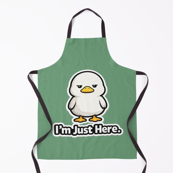 Item preview, I’m Just Here Funny Duck Cute Relatable Meme T-Shirt Sticker Design designed and sold by BabyStark.