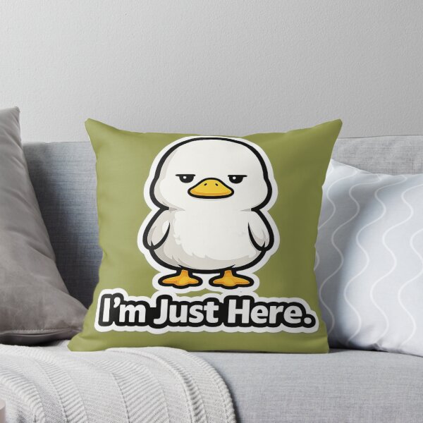 Item preview, I’m Just Here Funny Duck Cute Relatable Meme T-Shirt Sticker Design designed and sold by BabyStark.