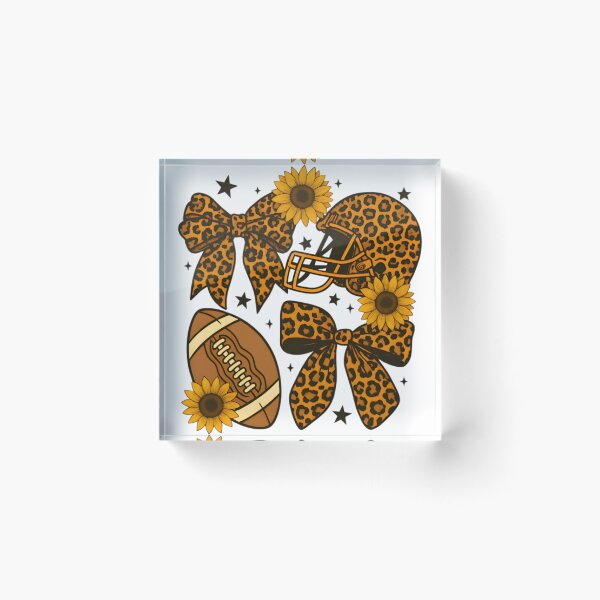 Item preview, Touchdown Football Sunflower Bow Cute Game Day Design designed and sold by Ojubilu.