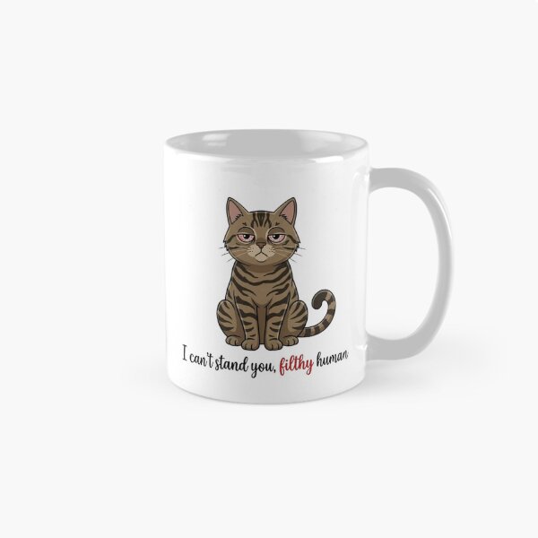 Item preview, Funny Grumpy Tabby Cat: I Can't Stand You, Filthy Human designed and sold by PoomDesign.
