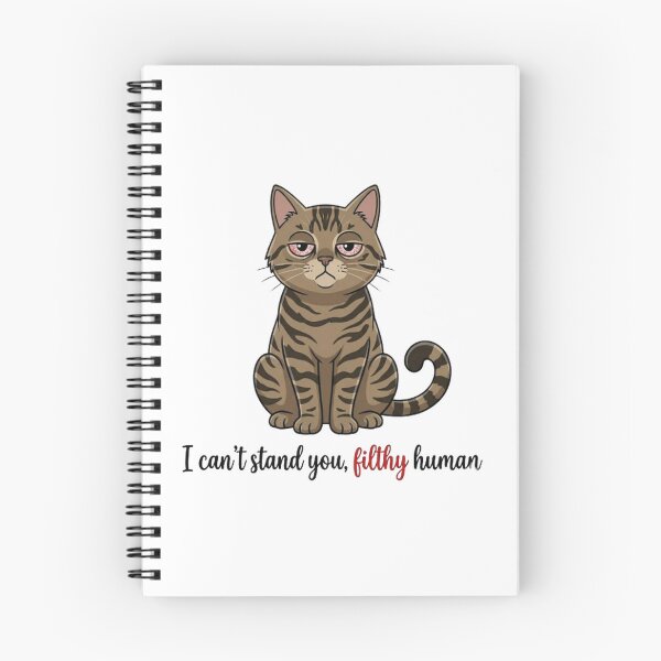 Item preview, Funny Grumpy Tabby Cat: I Can't Stand You, Filthy Human designed and sold by PoomDesign.