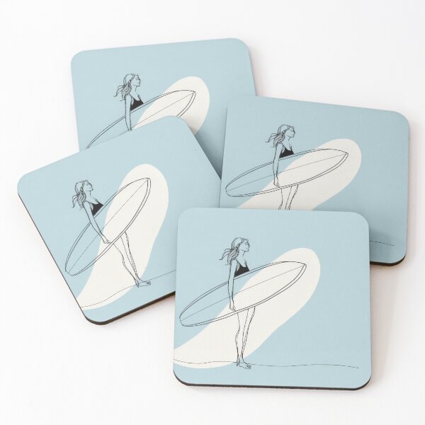 Item preview, Surfer stands with board by ocean designed and sold by anytka.