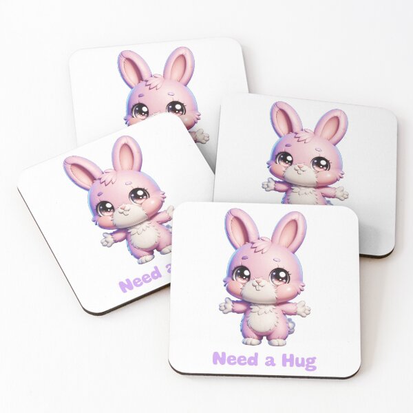 Item preview, Need A Hug Cute Bunny – Kawaii Emotional Support Sticker Pastel Aesthetic Gift designed and sold by WorkVibe Studio.