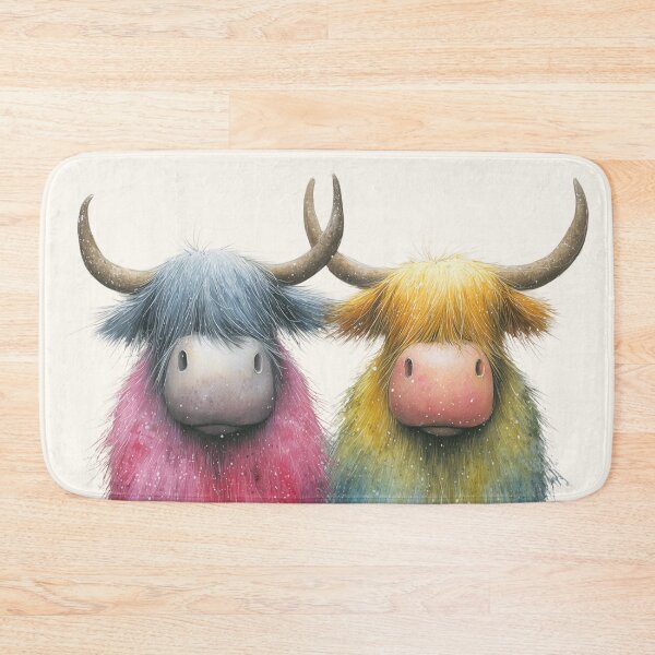 Item preview, Cute HiGHLaND SCoTTiSH CoWS ' The Tartan Coo Heads ' Designs BY SHiRLeY MacARTHuR designed and sold by Shirley MacArthur Art.