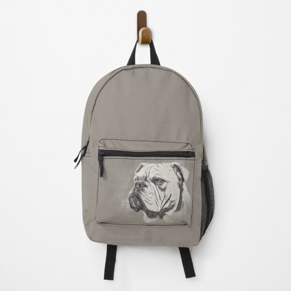 Item preview, Bulldog drawing on gray background designed and sold by anytka.