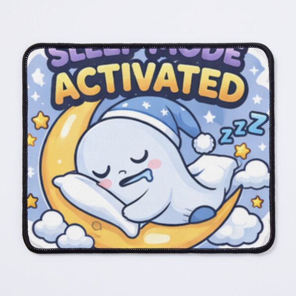 Item preview, ? Sleep Mode Activated Cute Ghost Sleeping Kawaii Aesthetic Sticker designed and sold by sumodesign.