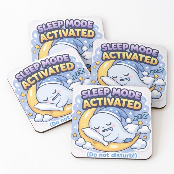 Item preview, ? Sleep Mode Activated Cute Ghost Sleeping Kawaii Aesthetic Sticker designed and sold by sumodesign.