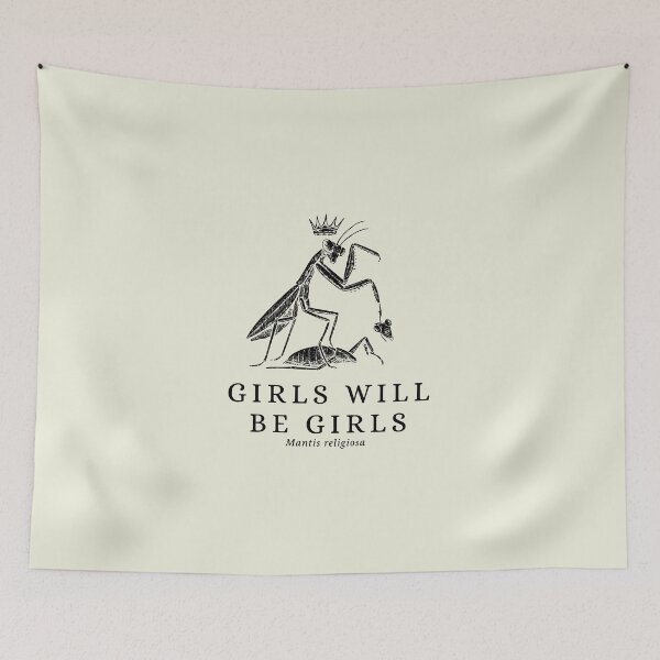 Item preview, Girls Will Be Girls Funny Praying Mantis Bug Insect Entomology Dark Humor 2 designed and sold by modoodles357.